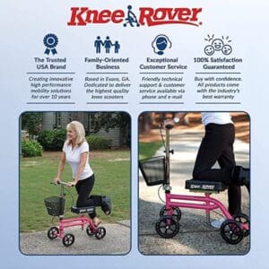 A graphic showing the features of the knee rover.