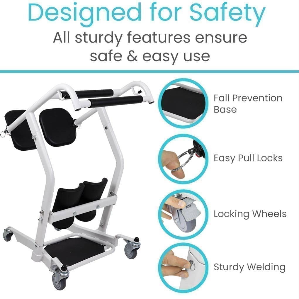 A graphic showing the features of the lift chair.