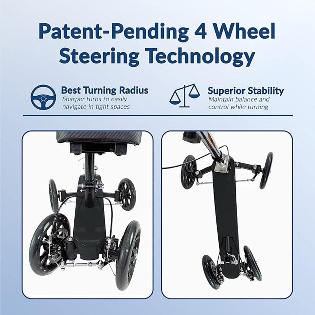 Innovative 4-wheel steering technology enhances stability and maneuverability.