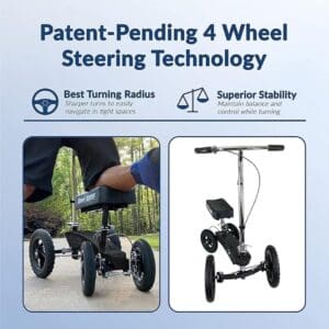 Innovative 4-wheel steering technology for superior stability and tight turning radius.