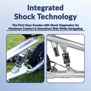 Integrated shock technology in a bike for smooth riding and maximum comfort.