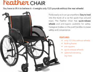 FEATHER ULTRALIGHT MANUAL WHEELCHAIR - Image 8