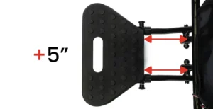 Adjustable kayak paddle blade with a 5-inch width and ergonomic handle.