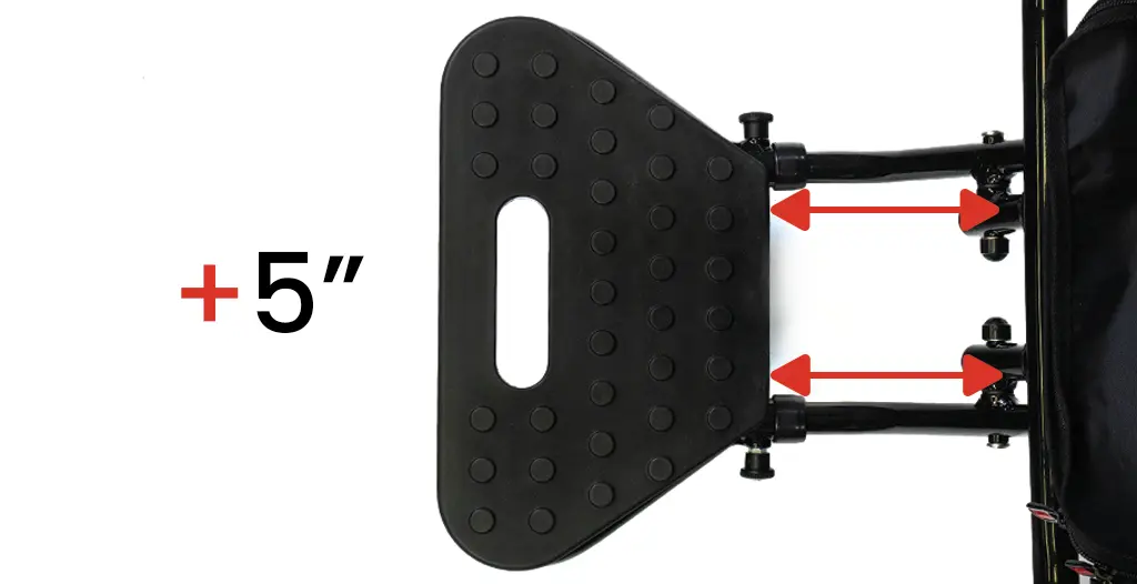 Adjustable kayak paddle blade with a 5-inch width and ergonomic handle.