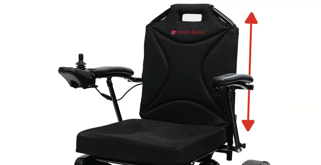 Black memory foam chair cushion with back support for wheelchair.