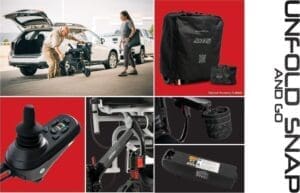 Compact travel camera setup with protective cases and accessories.