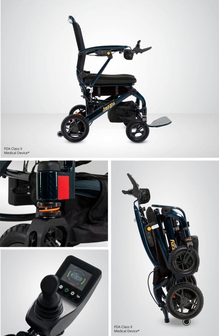 Compact foldable electric bike shown in multiple angles, highlighting design and features.