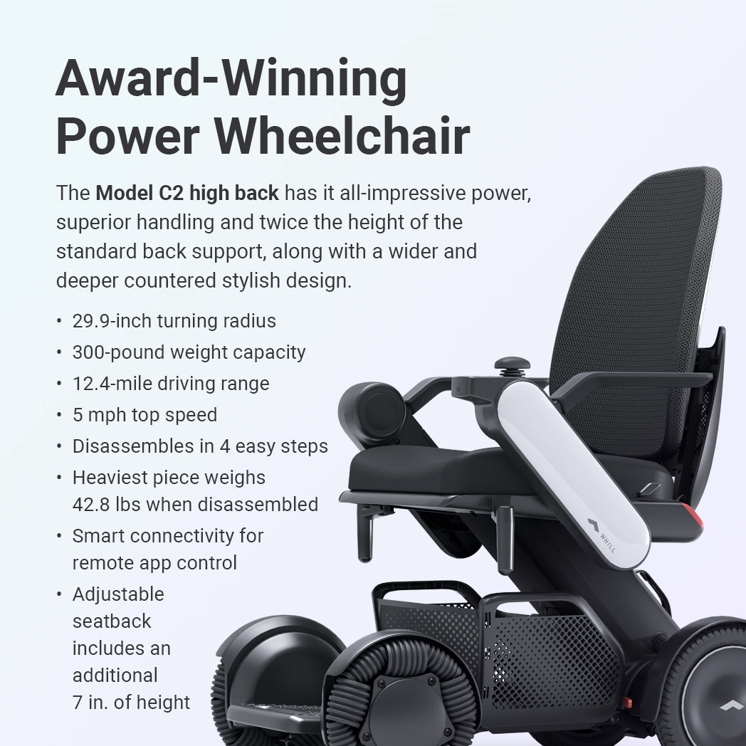 WHILL C2 HIGH BACK ELECTRIC WHEELCHAIR - Image 2
