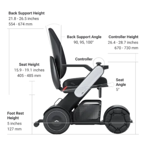 WHILL C2 HIGH BACK ELECTRIC WHEELCHAIR - Image 3